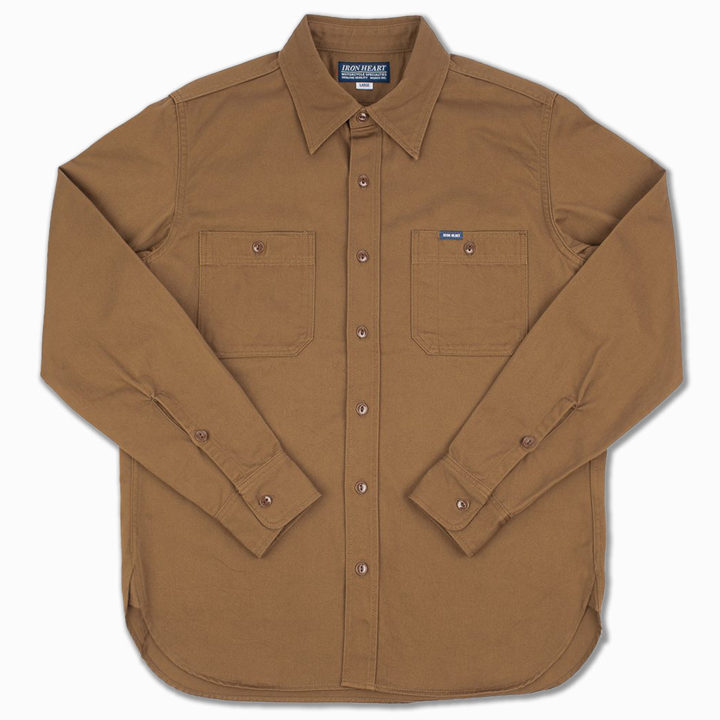 7oz Chino Work Shirt in Brown (IHSH-329-BRN)