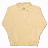 YALE Zip Sweatshirt in Yellow Cotton
