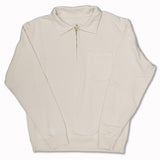 YALE Zip Sweatshirt in Off-White Cotton