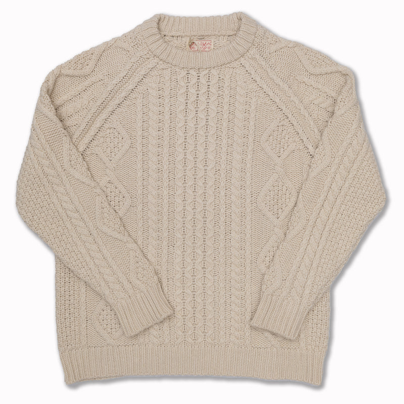 Cable Crewneck STEVE in Rope Cashmere/Merino Wool blend