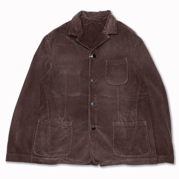 MASSIMO Single Breasted Jacket in Brown Corduroy