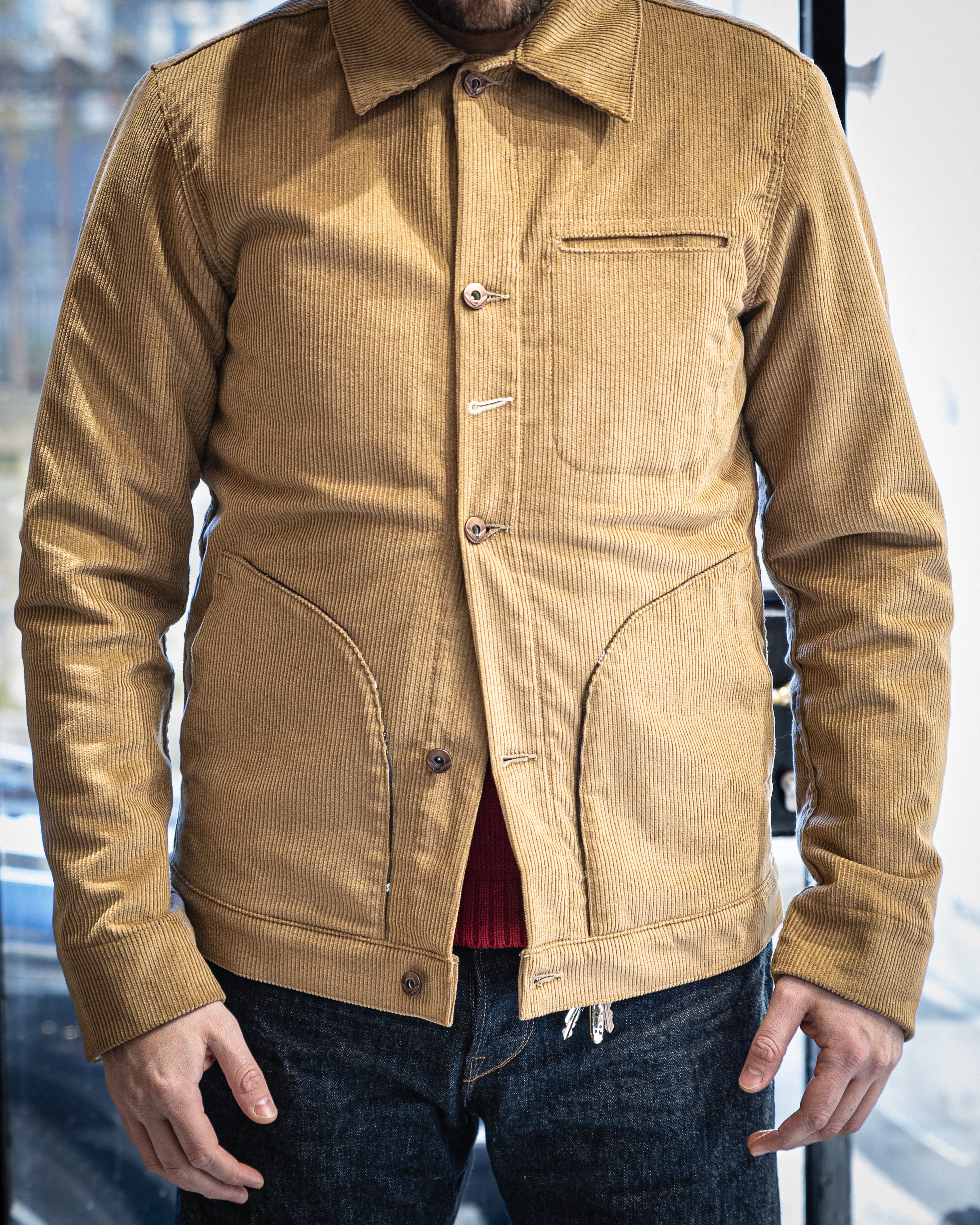 Sherpa-lined corduroy workshirt