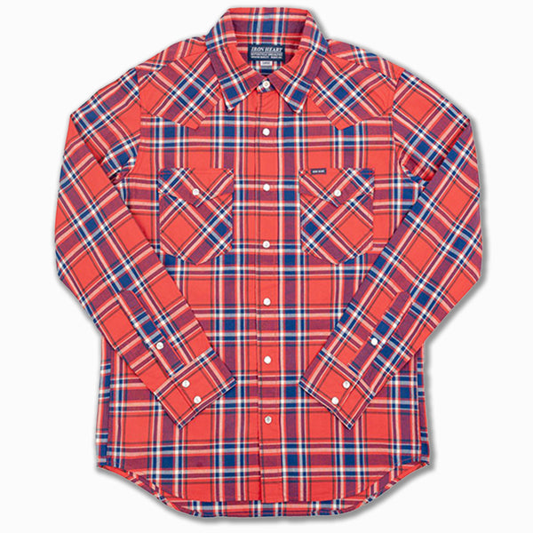 Selvedge Madras Check Western Shirt in Red (IHSH-355-RED)