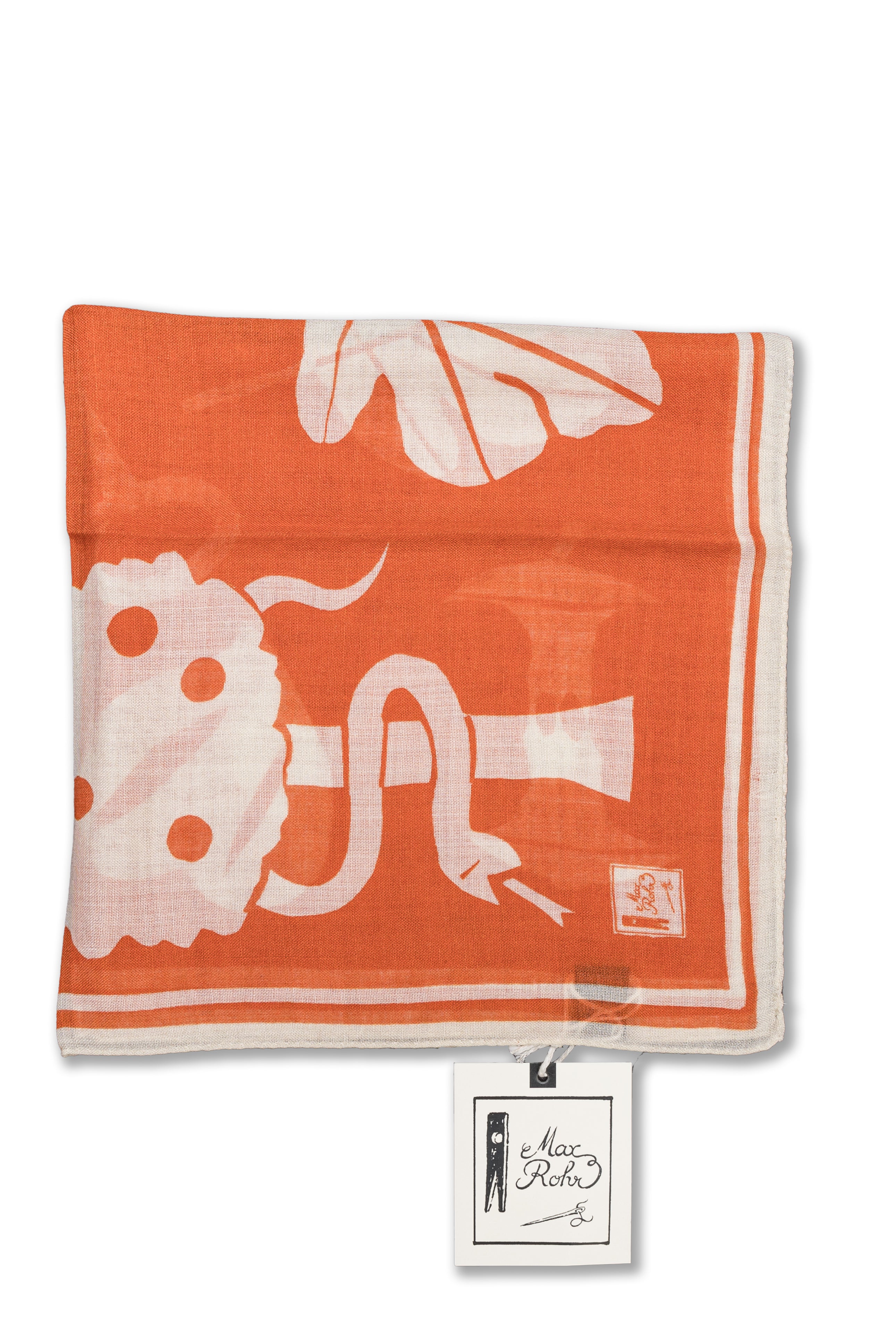 Foulard MAX15 in Orange Wool/Silk