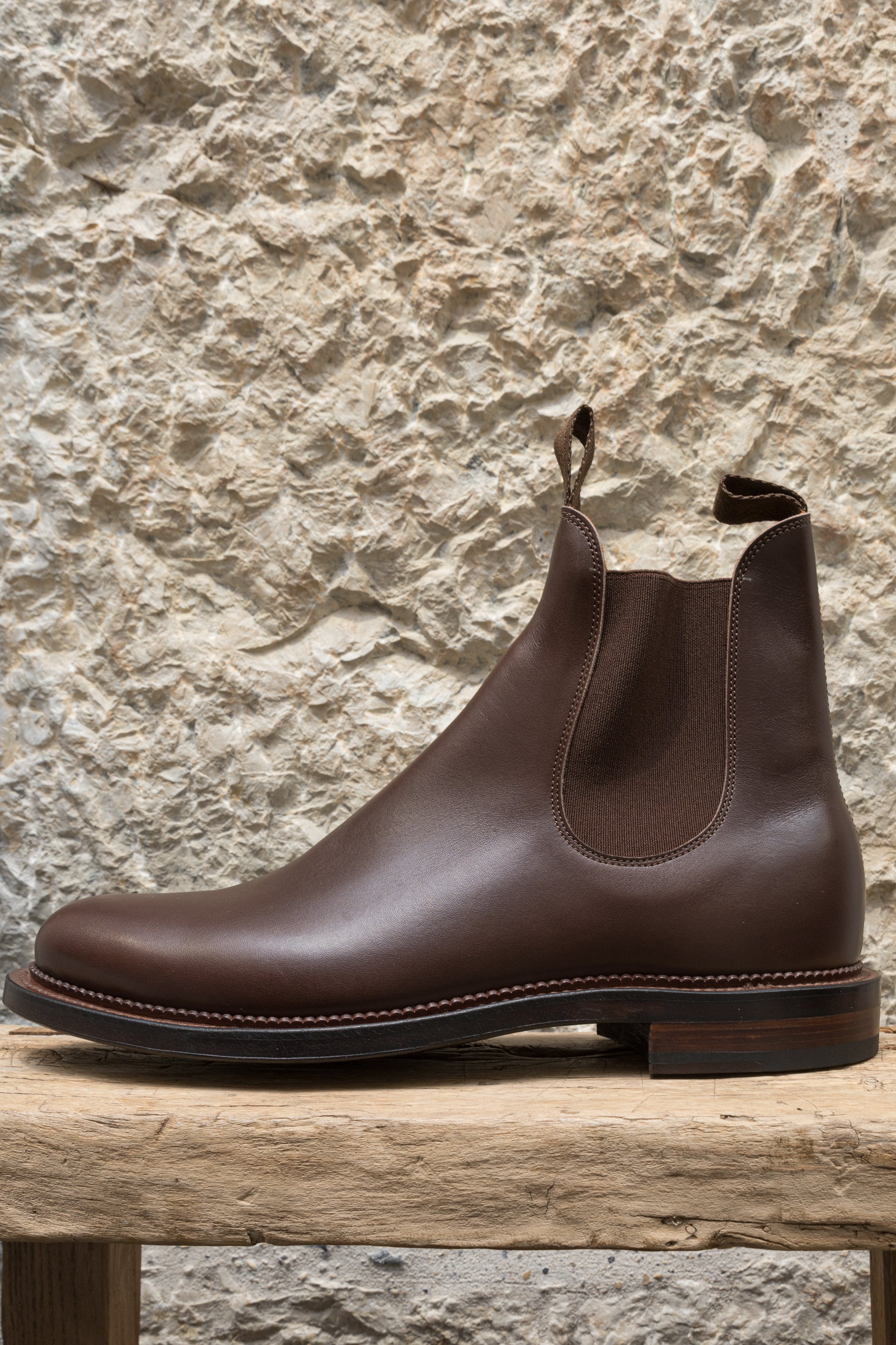 Leather online Chelsea Ankle Boots Cigar Brown