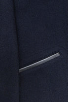 Zip Cossack Jacket in Dark Navy Melton Wool (Lot. 118045)