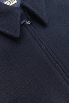 Zip Cossack Jacket in Dark Navy Melton Wool (Lot. 118045)