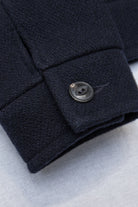 Zip Cossack Jacket in Dark Navy Melton Wool (Lot. 118045)