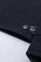 Zip Cossack Jacket in Dark Navy Melton Wool (Lot. 118045)