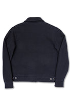 Zip Cossack Jacket in Dark Navy Melton Wool (Lot. 118045)