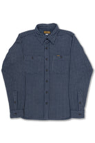 12oz Ultra Heavy Flannel Chalk Stripe Work Shirt (IHSH-402-NAV)