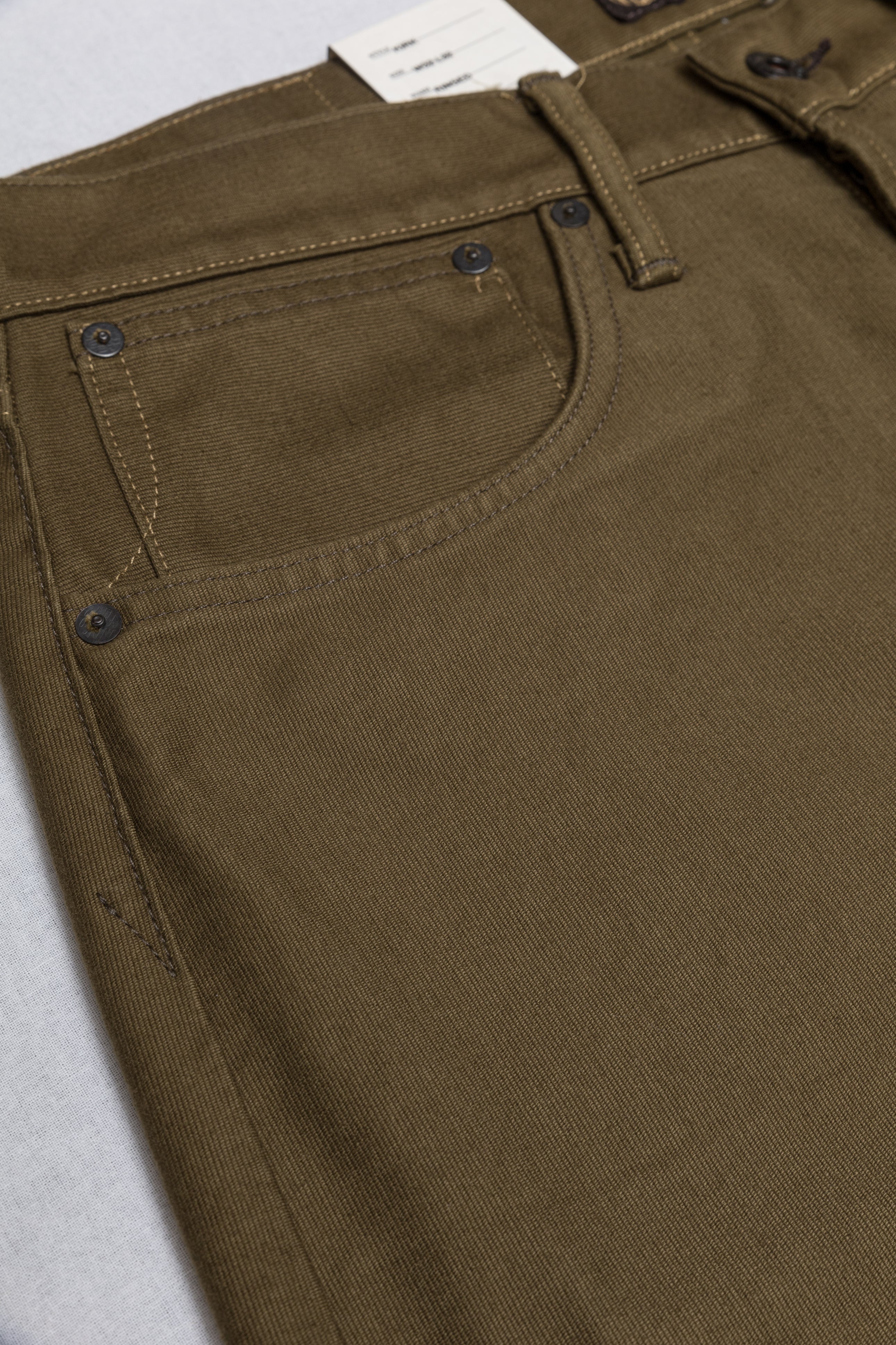 Kirk Pants in Dark Green Rinsed Bedford