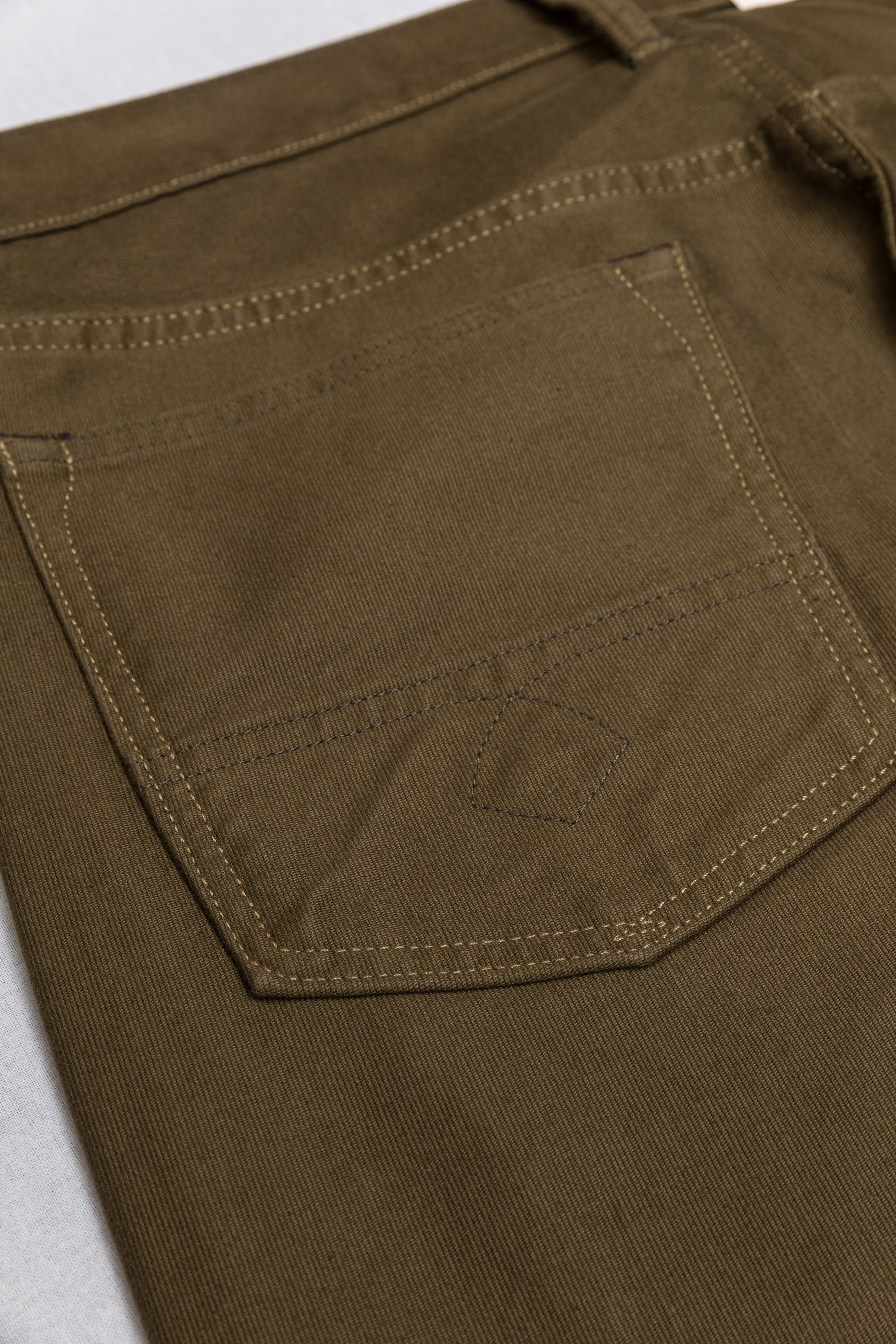 Kirk Pants in Dark Green Rinsed Bedford