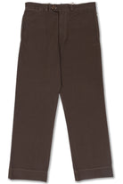 Trousers 122SG507 in Brown Cotton Canvas