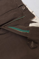 Trousers 122SG507 in Brown Cotton Canvas