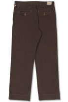 Trousers 122SG507 in Brown Cotton Canvas