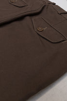 Trousers 122SG507 in Brown Cotton Canvas