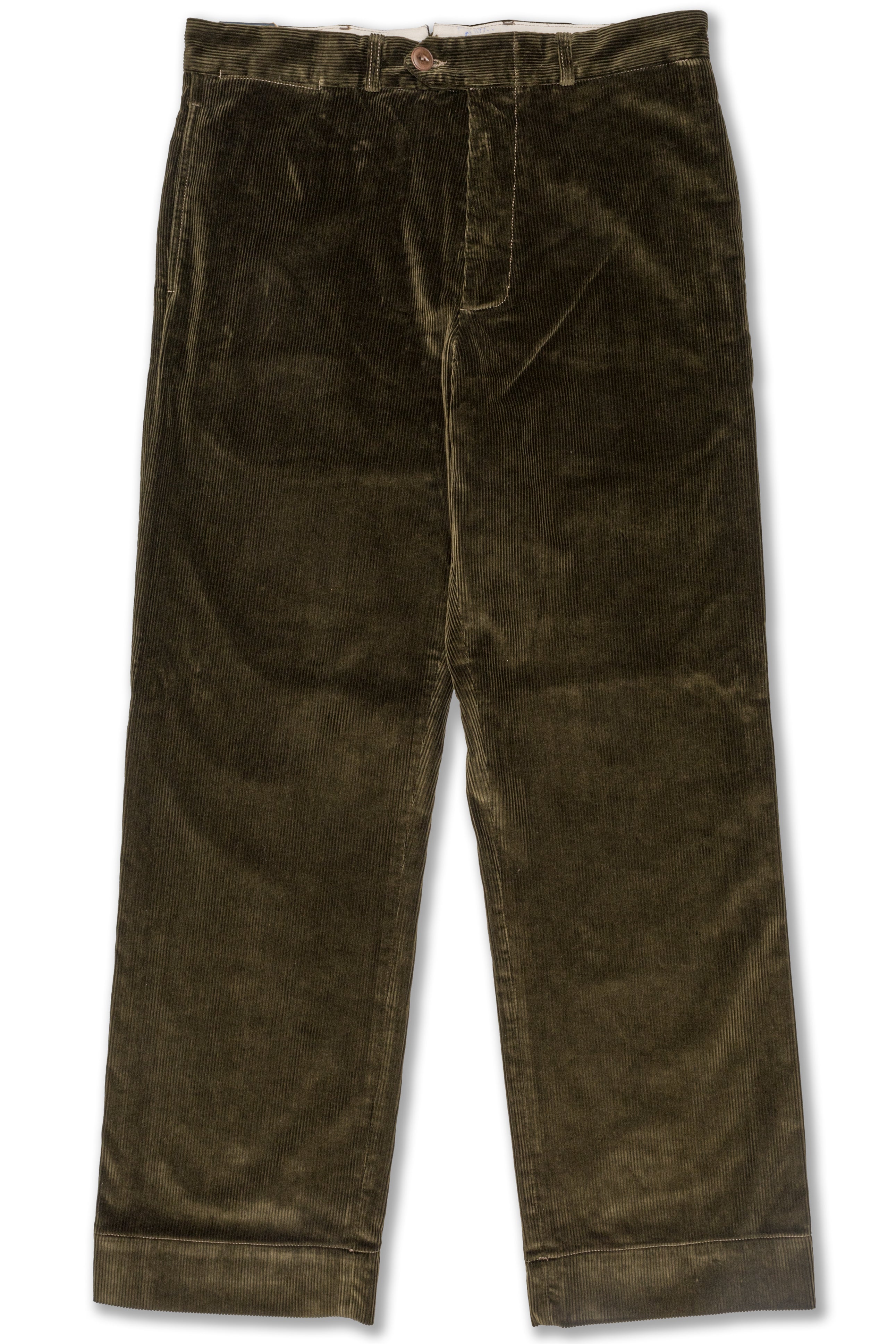 Trousers 122SN814 in Green Corduroy