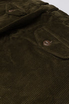 Trousers 122SN814 in Green Corduroy