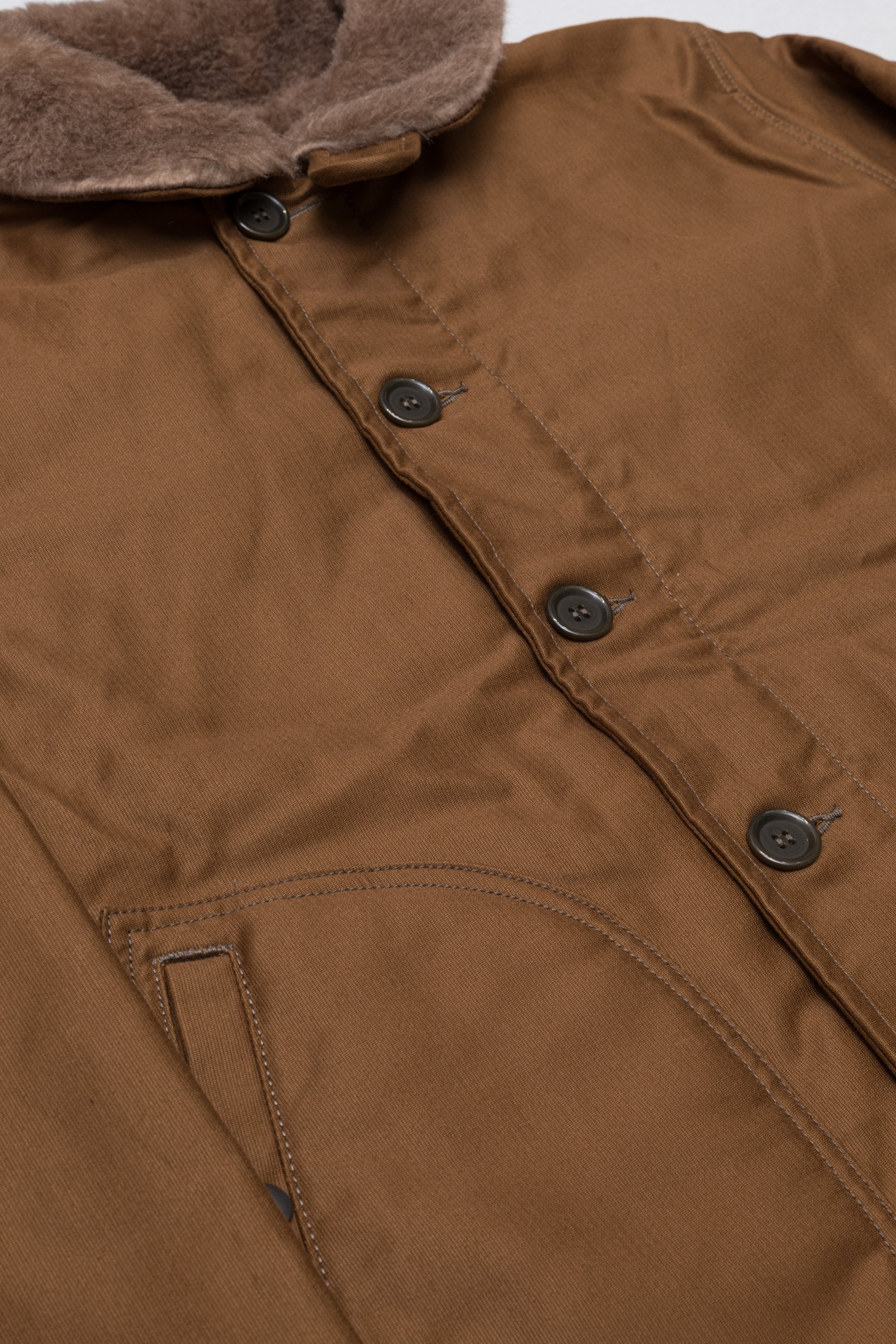 N1 Deck Jacket in Brown Whipcord (IHM-35-BRN)