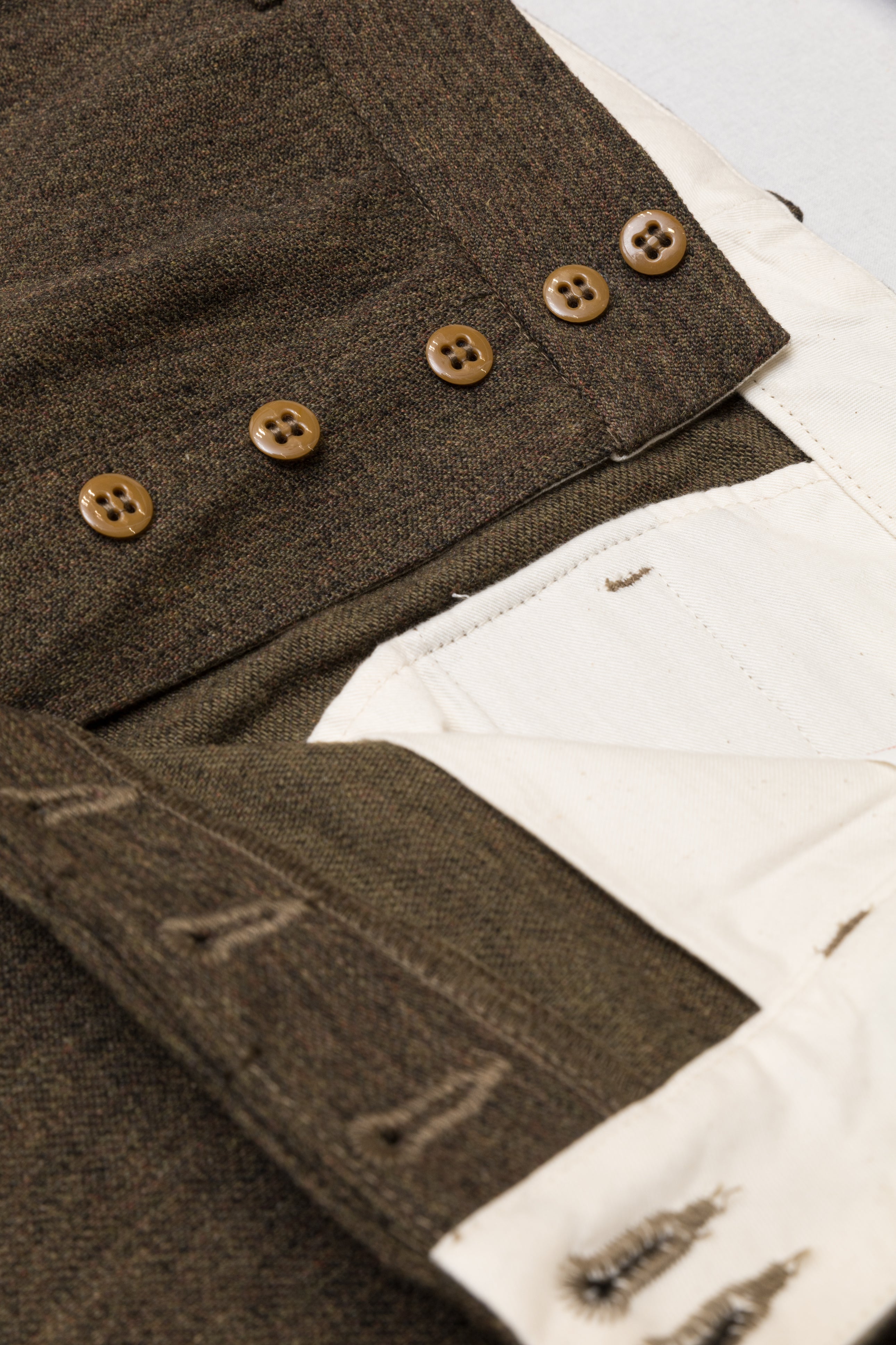 G&F Co. | Recall Clothing | Officer Trousers in Brown Wool