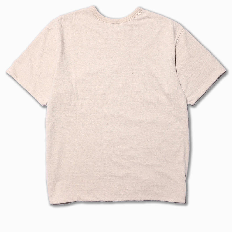 Loopwheeled Reversible T-Shirt in Oatmeal/Grape Cotton (AB82223)