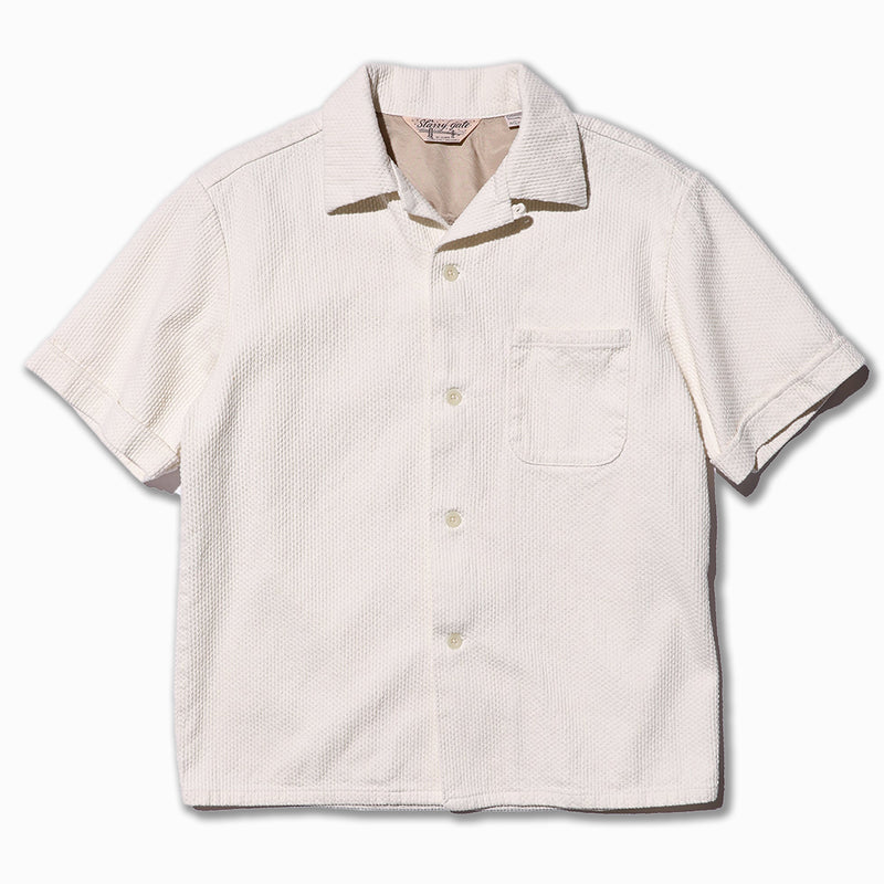 Westcoast Shirt in Ecru Linen/Cotton Sashiko (SG82119)