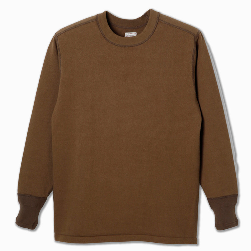 Cotton Crewneck Thermal in Brown