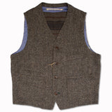 Vest in grey flecked wool