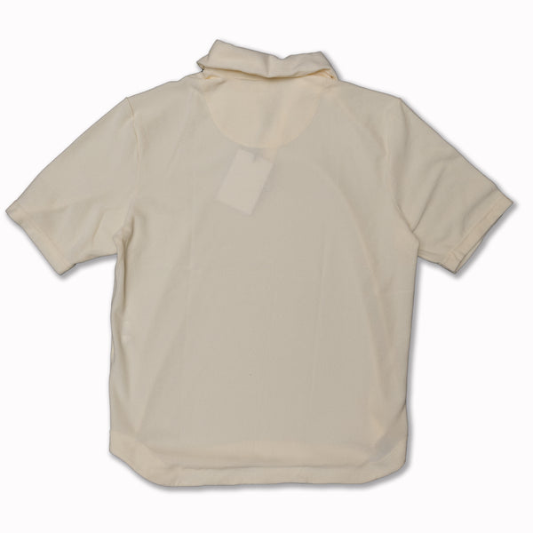 AATTILIO Short Sleeves Polo in Cream Terry Cloth