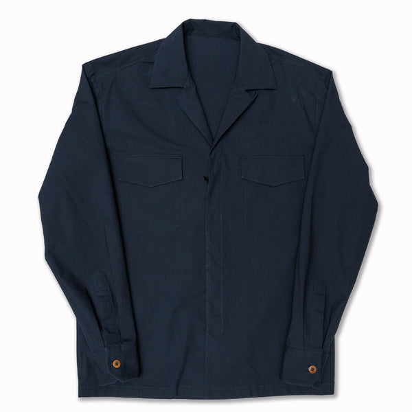 AALGERI Shirt Jacket in Navy Cotton Ripstop