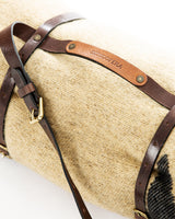 Blanket Carrier in Brown Cowhide Leather