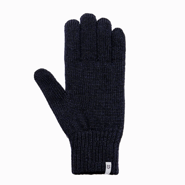 Navy Ragg Wool Full Glove