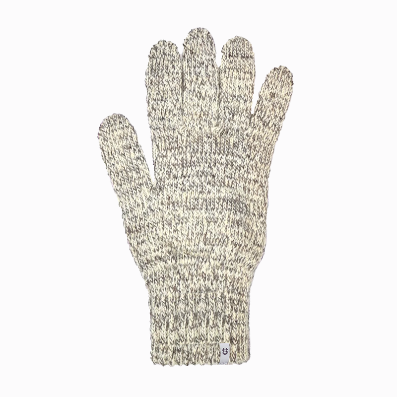 Oatmeal Melange Ragg Wool Full Glove