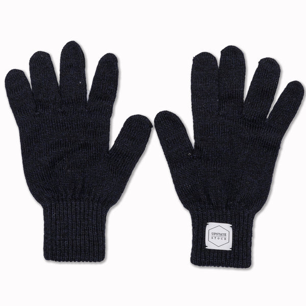 Navy Ragg Wool Full Glove