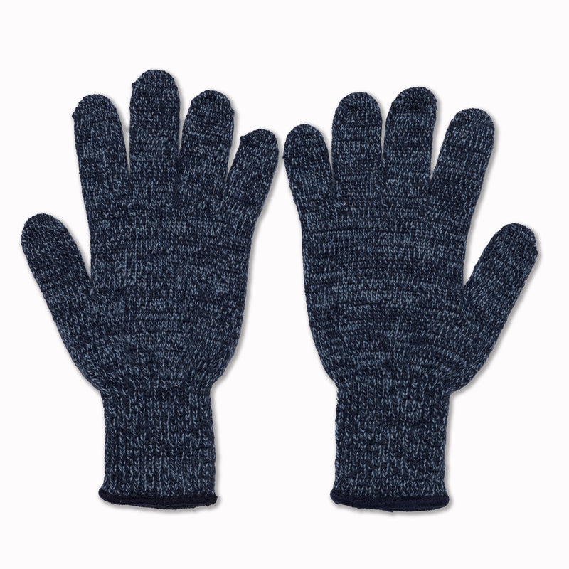 Denim Melange Ragg Wool Full Glove
