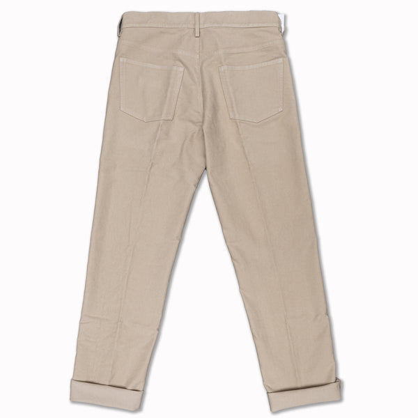 AACERO 5 Pockets Trousers in Sand Heavy Cotton Moleskin