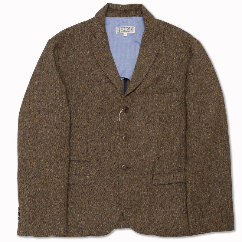 Suit Jacket 710-SE869 in Brown Flecked Wool