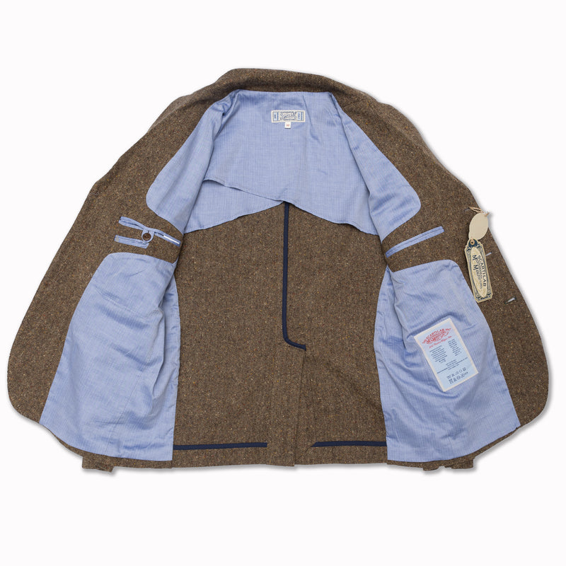 Suit Jacket 710-SE869 in Brown Flecked Wool