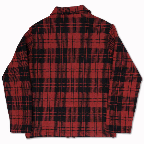 Baptista Worker Jacket in Red and Black Wool Checks