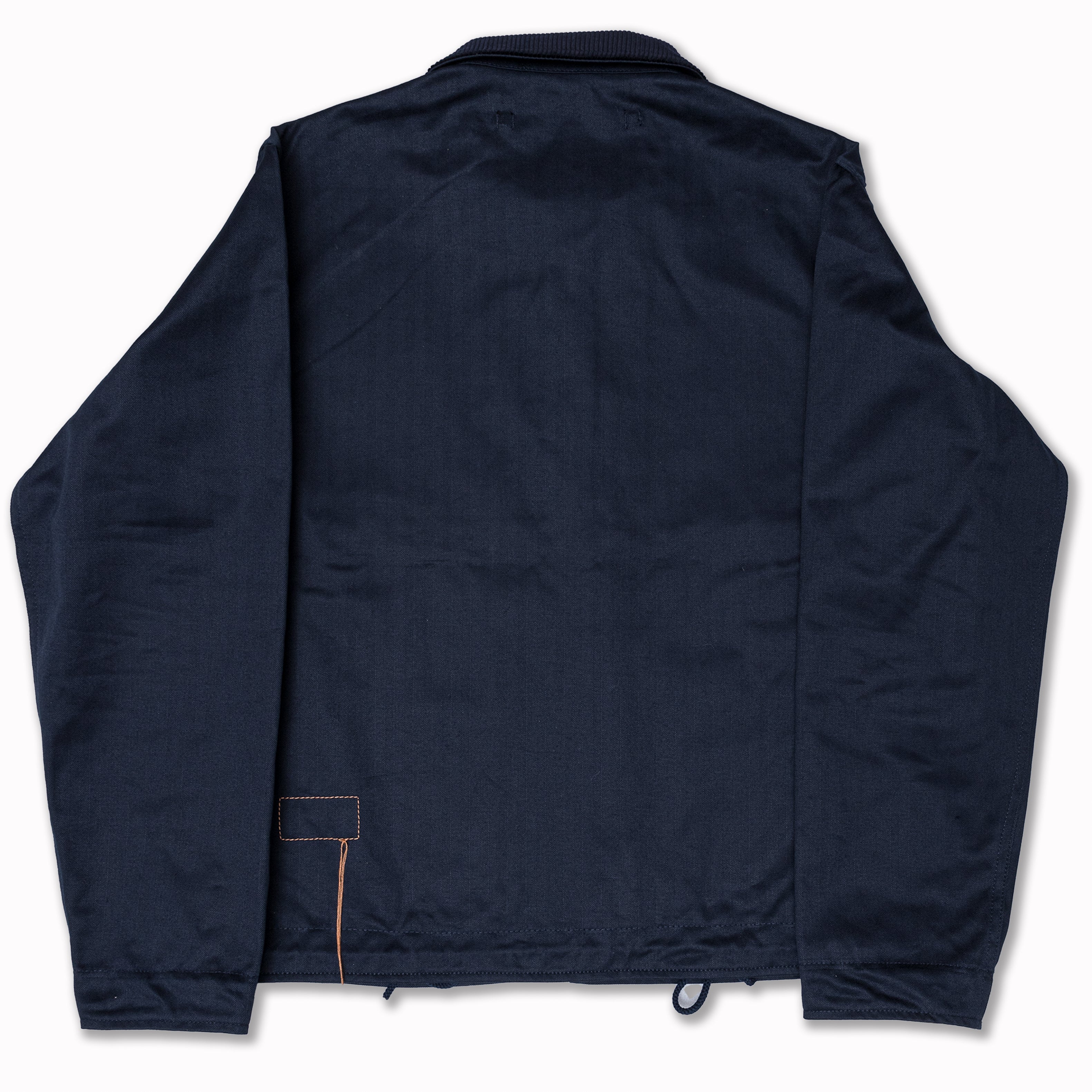 Recall Clothing | Geneva | FORTELA | N1 Deck Jacket in Indigo Herringbone  Twill