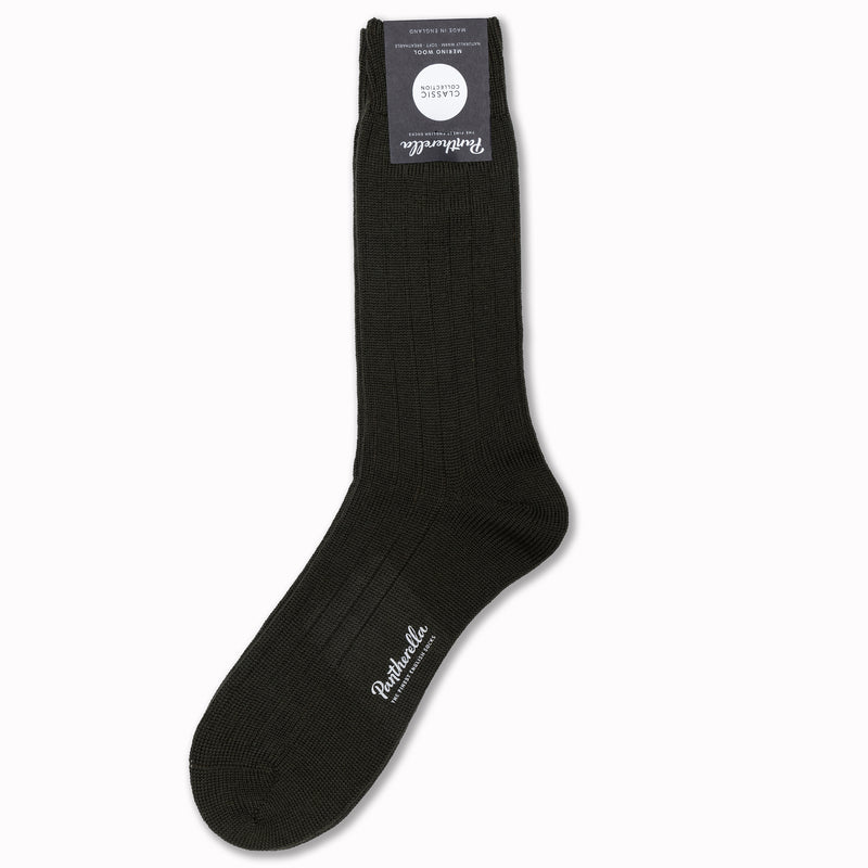 PACKINGTON Socks in Dark Olive Merino Wool