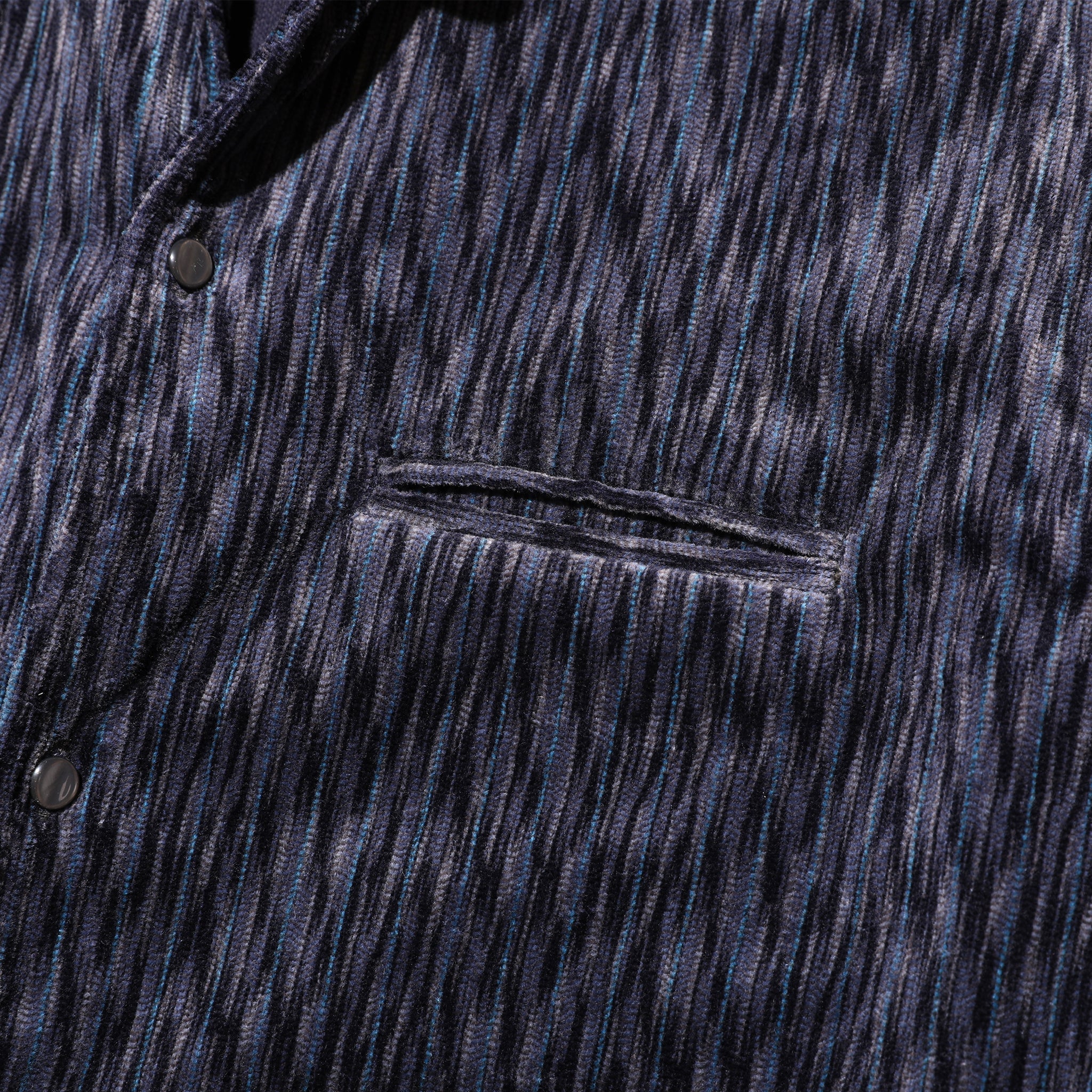 Vincent Shirt in Navy Overprinted Corduroy (SG81115)