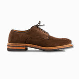Derby shoe in vegetable tanned Charles F. Stead Brown calf suede